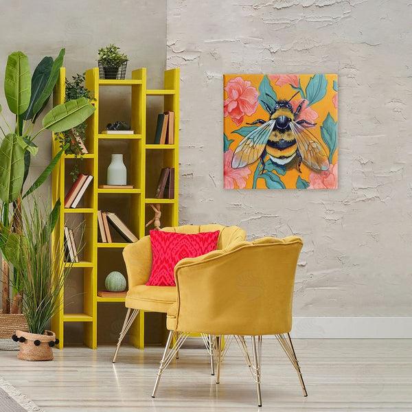 Stupell Industries Kate Jarvik Birch | Bumble Bee & Flower Pattern Wall Art