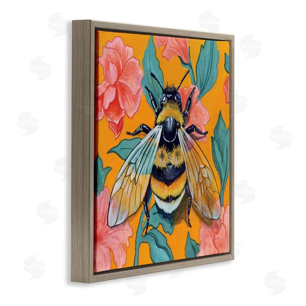 Stupell Industries Kate Jarvik Birch | Bumble Bee & Flower Pattern Wall Art