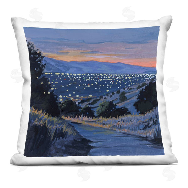 stupell industries Kate Jarvik Birch | Desert City Lights At Dusk Throw Pillow