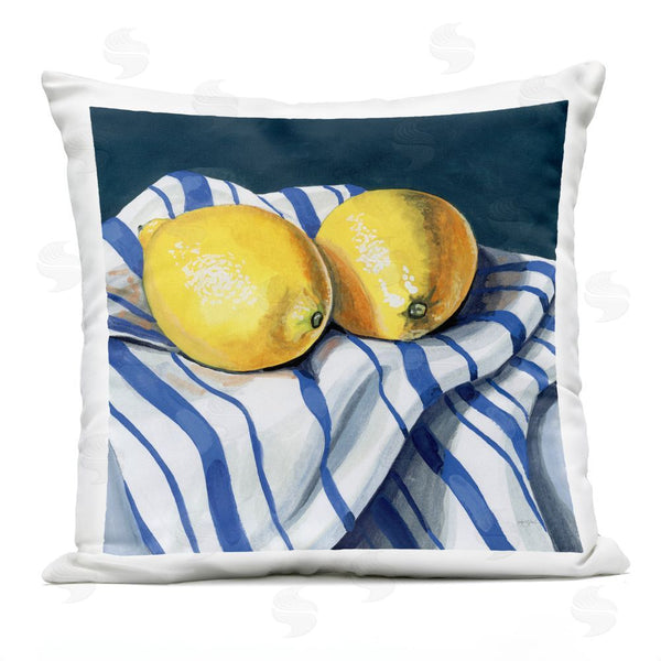 Stupell Industries Kate Jarvik Birch | Fresh Kitchen Lemons On Dishtowel Throw Pillow