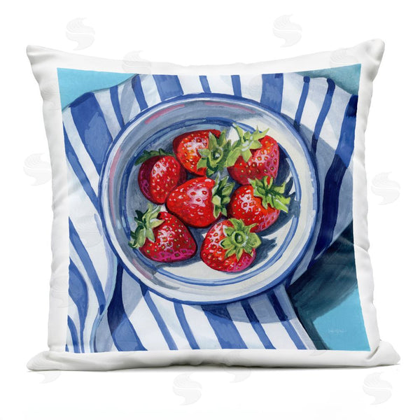 Stupell Industries Kate Jarvik Birch | Fresh Picked Kitchen Strawberries Throw Pillow