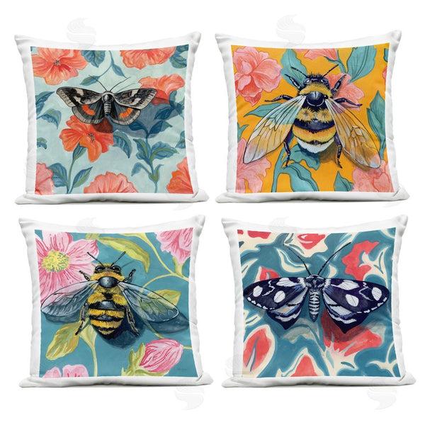 Stupell Industries Kate Jarvik Birch | Insects On Flower Patterns Throw Pillow