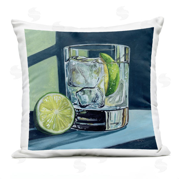 Stupell Industries Kate Jarvik Birch | Lime & Gin Tonic Cocktail Throw Pillow