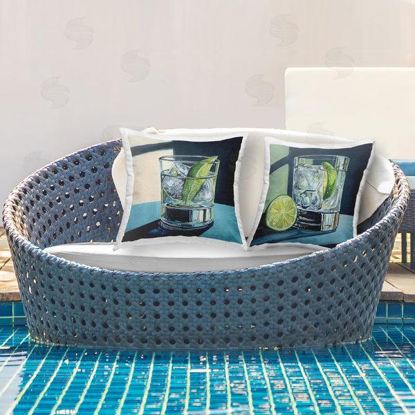 Stupell Industries Kate Jarvik Birch | Strong Gin Tonic Cocktail Throw Pillow