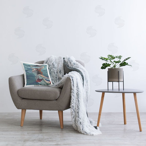 Stupell Industries Kate Jarvik Birch | Swimming To The Surface Throw Pillow