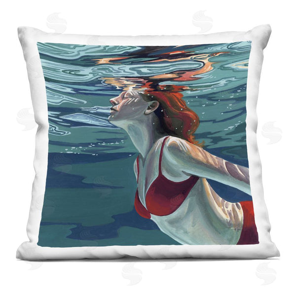 stupell industries Kate Jarvik Birch | Swimming To The Surface Throw Pillow