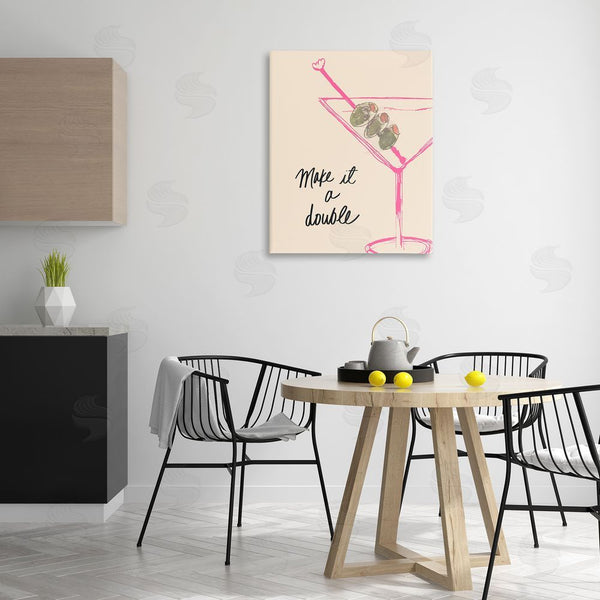 Stupell Industries Kate Quattro | Make It Double Martini Wall Art