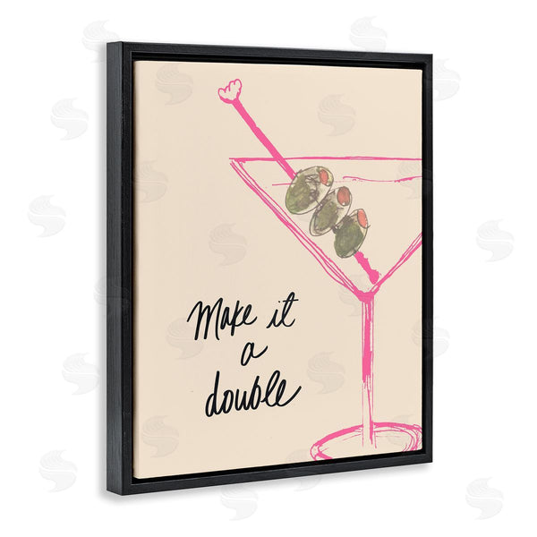 Stupell Industries Kate Quattro | Make It Double Martini Wall Art