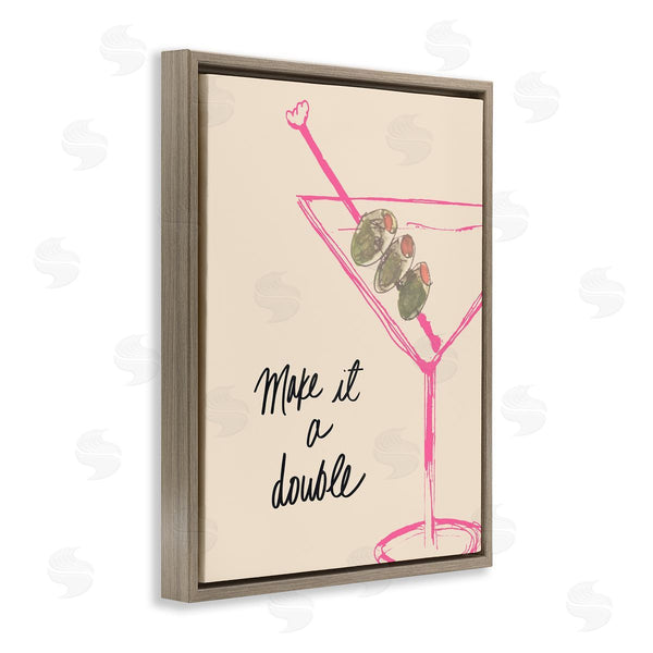 Stupell Industries Kate Quattro | Make It Double Martini Wall Art