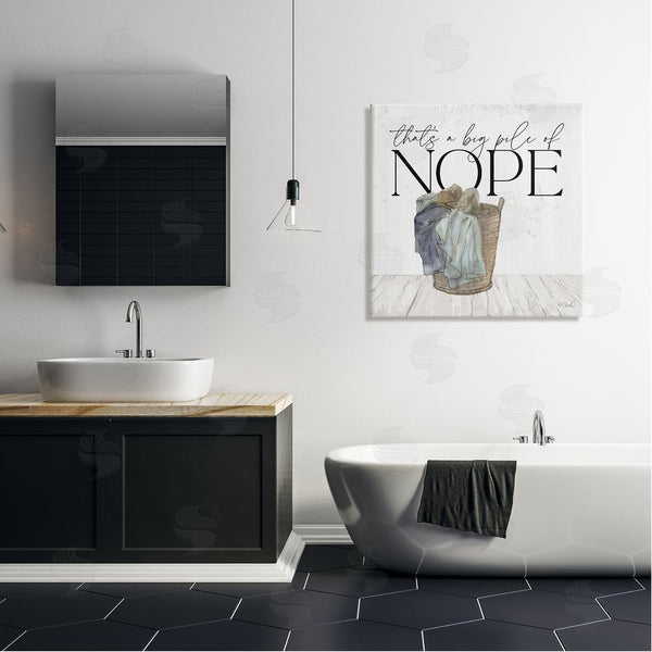 Stupell Industries Kate Sherrill | Big Pile Of Nope Text Laundry Phrase Drawing Wall Art