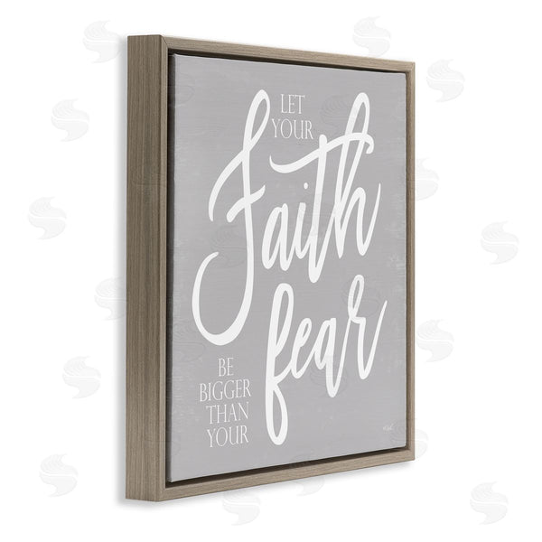 Stupell Industries Kate Sherrill | Faith Bigger Than Your Fear Religious Script Calligraphy Wall Art