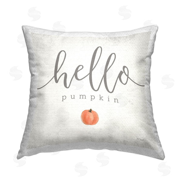 Stupell Industries Kate Sherrill | Hello Pumpkin Fall Phrase Printed Throw Pillow