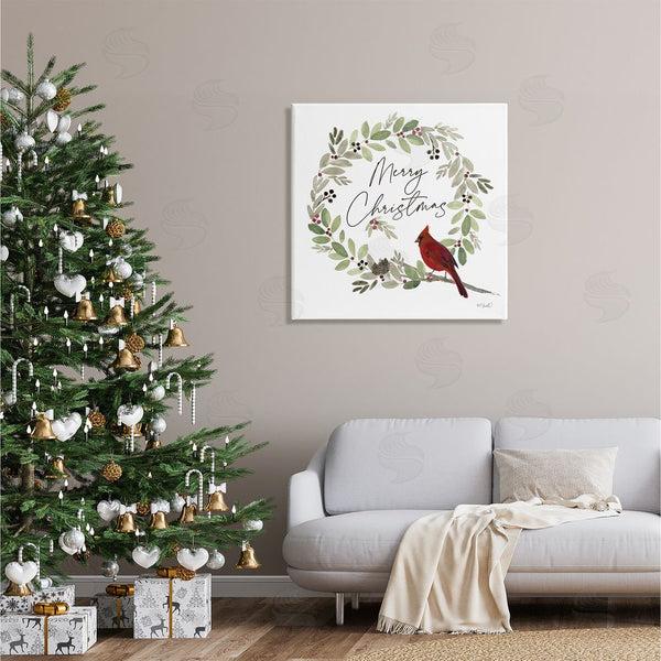 Stupell Industries Kate Sherrill | Merry Christmas Cardinal Wall Art