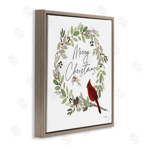 Stupell Industries Kate Sherrill | Merry Christmas Cardinal Wall Art