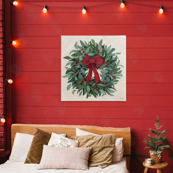 Stupell Industries Kate Sherrill | Ribbon Holly Wreath