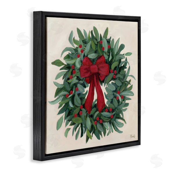 Stupell Industries Kate Sherrill | Ribbon Holly Wreath