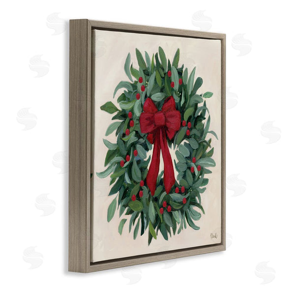 Stupell Industries Kate Sherrill | Ribbon Holly Wreath
