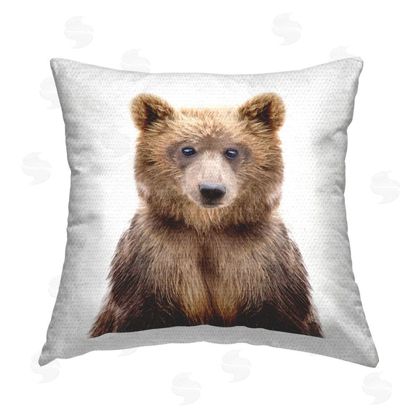 Stupell Industries Katherin Pienaar | Baby Bear Casual Face Portrait Printed Throw Pillow