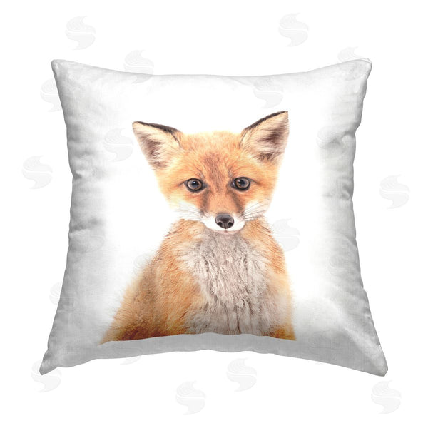 stupell industries Katherin Pienaar | Baby Red Fox Wildlife Portrait Printed Throw Pillow