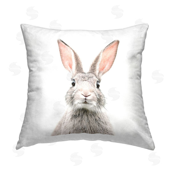 stupell industries Katherin Pienaar | Casual Rabbit Portrait Bunny Pet Printed Throw Pillow