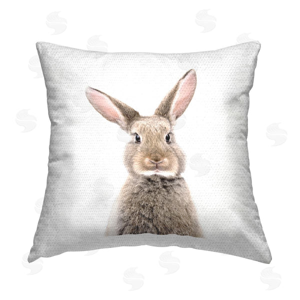 Stupell Industries Katherin Pienaar | Cute Bunny Casual Portrait Face Printed Throw Pillow