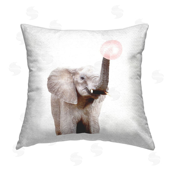 Stupell Industries Katherin Pienaar | Funny Elephant Bubblegum Trunk Printed Throw Pillow