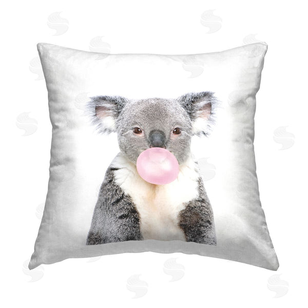 stupell industries Katherin Pienaar | Koala Pink Bubblegum Wildlife Printed Throw Pillow