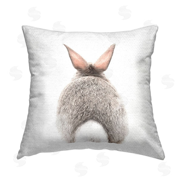 Stupell Industries Katherin Pienaar | Rabbit Tail Casual Animal Pet Printed Throw Pillow