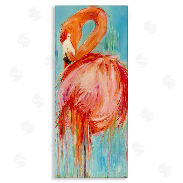 stupell industries Kathleen Broaderick | Bold Abstract Flamingo Painting Wall Art