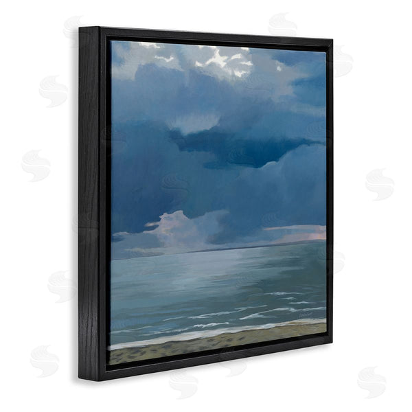 Stupell Industries Kathrine Lovell | Gloomy Cloud Beachscape Painting