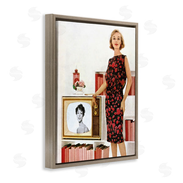 Stupell Industries Kathy Alper | Vintage TV Advertisement Woman Wall Art