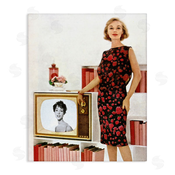 stupell industries Kathy Alper | Vintage TV Advertisement Woman Wall Art