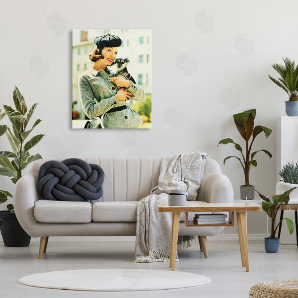 Stupell Industries Kathy Alper | Vintage Woman & Dog Portrait Wall Art
