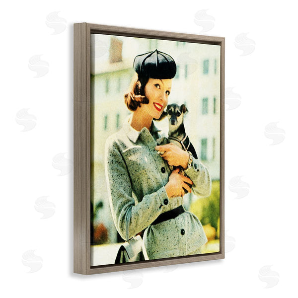 Stupell Industries Kathy Alper | Vintage Woman & Dog Portrait Wall Art