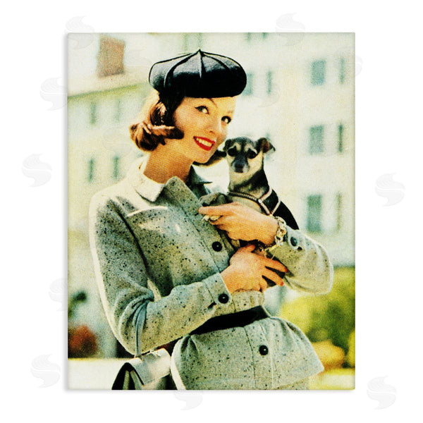 stupell industries Kathy Alper | Vintage Woman & Dog Portrait Wall Art