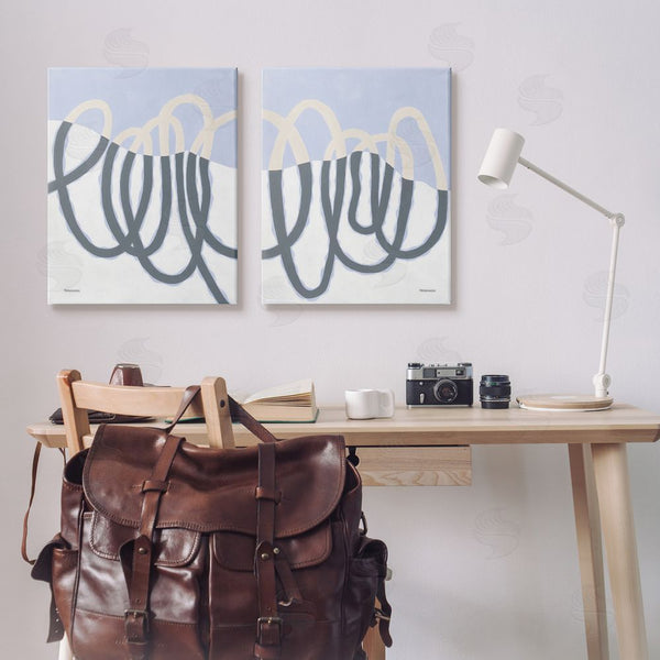 Stupell Industries Kathy Ferguson | Contrasting Wave Line Abstract Wall Art