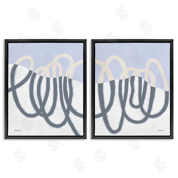 Stupell Industries Kathy Ferguson | Contrasting Wave Line Abstract Wall Art