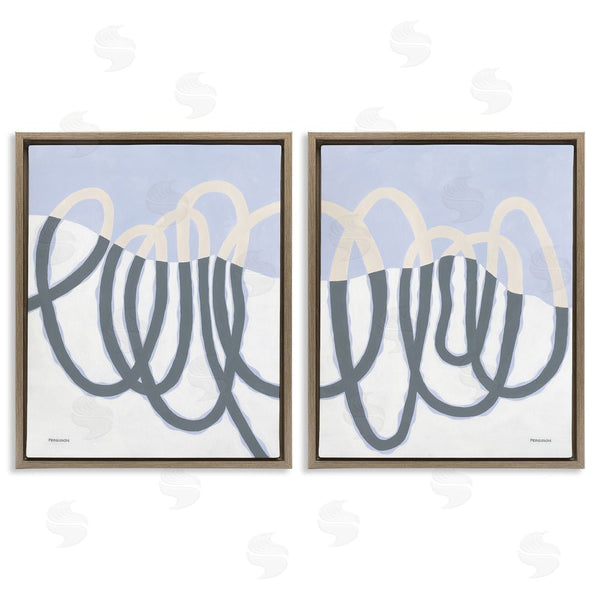 Stupell Industries Kathy Ferguson | Contrasting Wave Line Abstract Wall Art