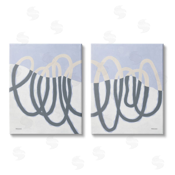 stupell industries Kathy Ferguson | Contrasting Wave Line Abstract Wall Art