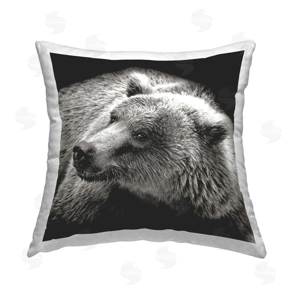 stupell industries Kathy Mansfield | Bear Looking Left Printed Throw Pillow