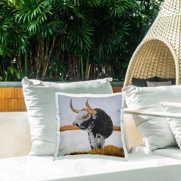 Stupell Industries Kathy Winkler | Country Longhorn By Stream Printed Throw Pillow