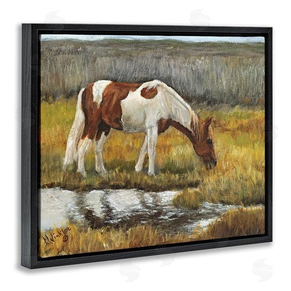 Stupell Industries Kathy Winkler  | Horse Drinking Water By Stream