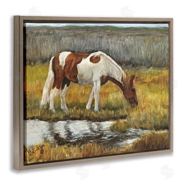 Stupell Industries Kathy Winkler  | Horse Drinking Water By Stream