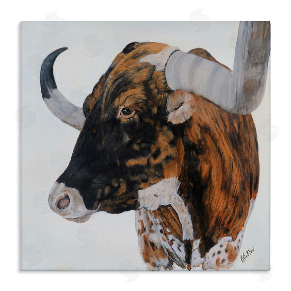 stupell industries Kathy Winkler | Longhorn Cattle Farmhouse Portrait Wall Art