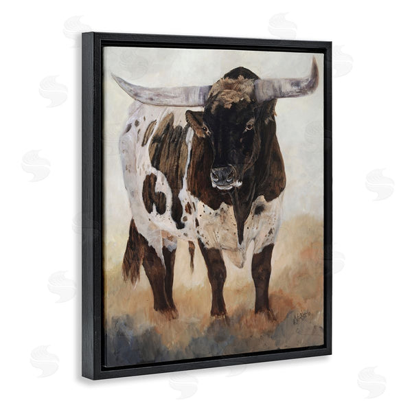 Stupell Industries Kathy Winkler | Longhorn Cattle Painting Wall Art