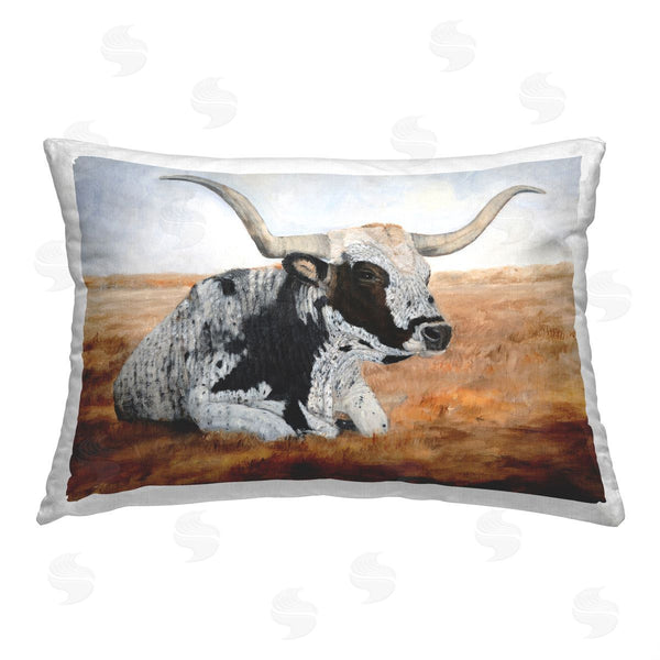 stupell industries Kathy Winkler | Longhorn Cow in Field