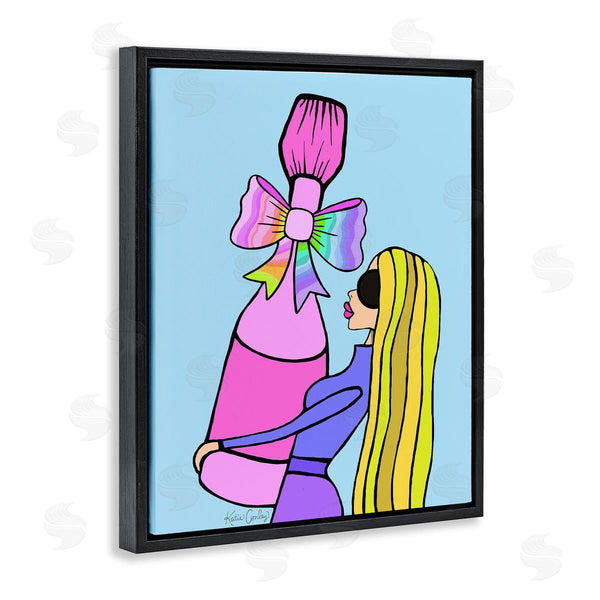 Stupell Industries Katie Conley | Bold Fashionista With Wine Bottle