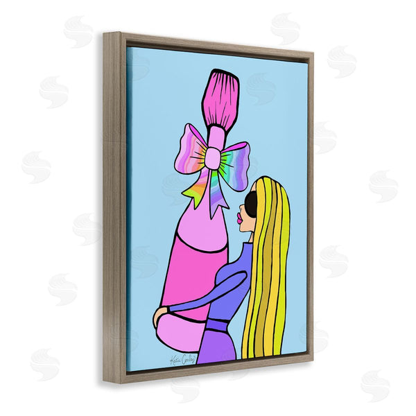 Stupell Industries Katie Conley | Bold Fashionista With Wine Bottle