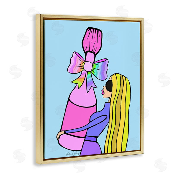 Stupell Industries Katie Conley | Bold Fashionista With Wine Bottle