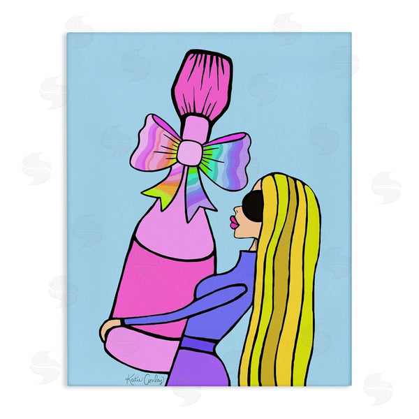 stupell industries Katie Conley | Bold Fashionista with Wine Bottle